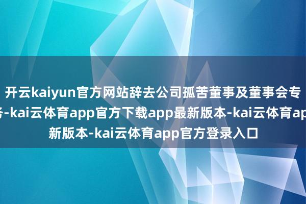 开云kaiyun官方网站辞去公司孤苦董事及董事会专诚委员会中职务-kai云体育app官方下载app最新版本-kai云体育app官方登录入口